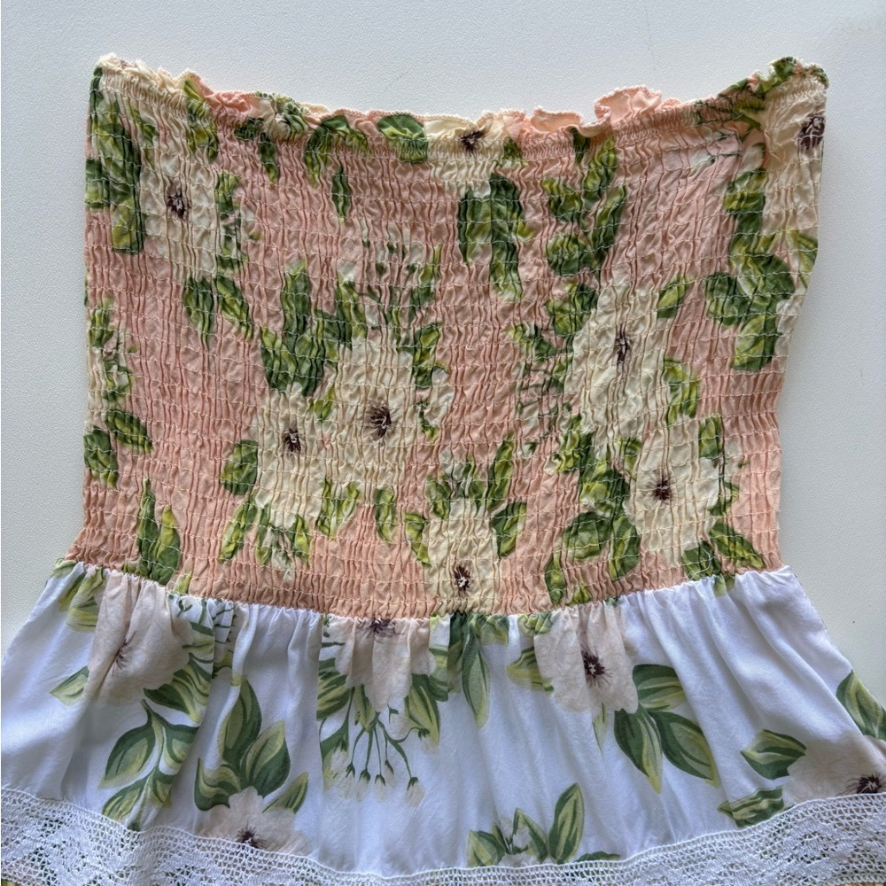Kiwi + Punch Miami large smocked floral tiered sundress dress multicolor prairie - Picture 2 of 11